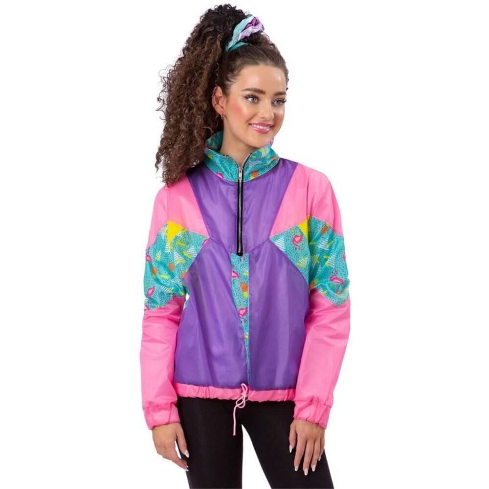 Smiffys Womens/Ladies 80s Costume Windbreaker / Pastel